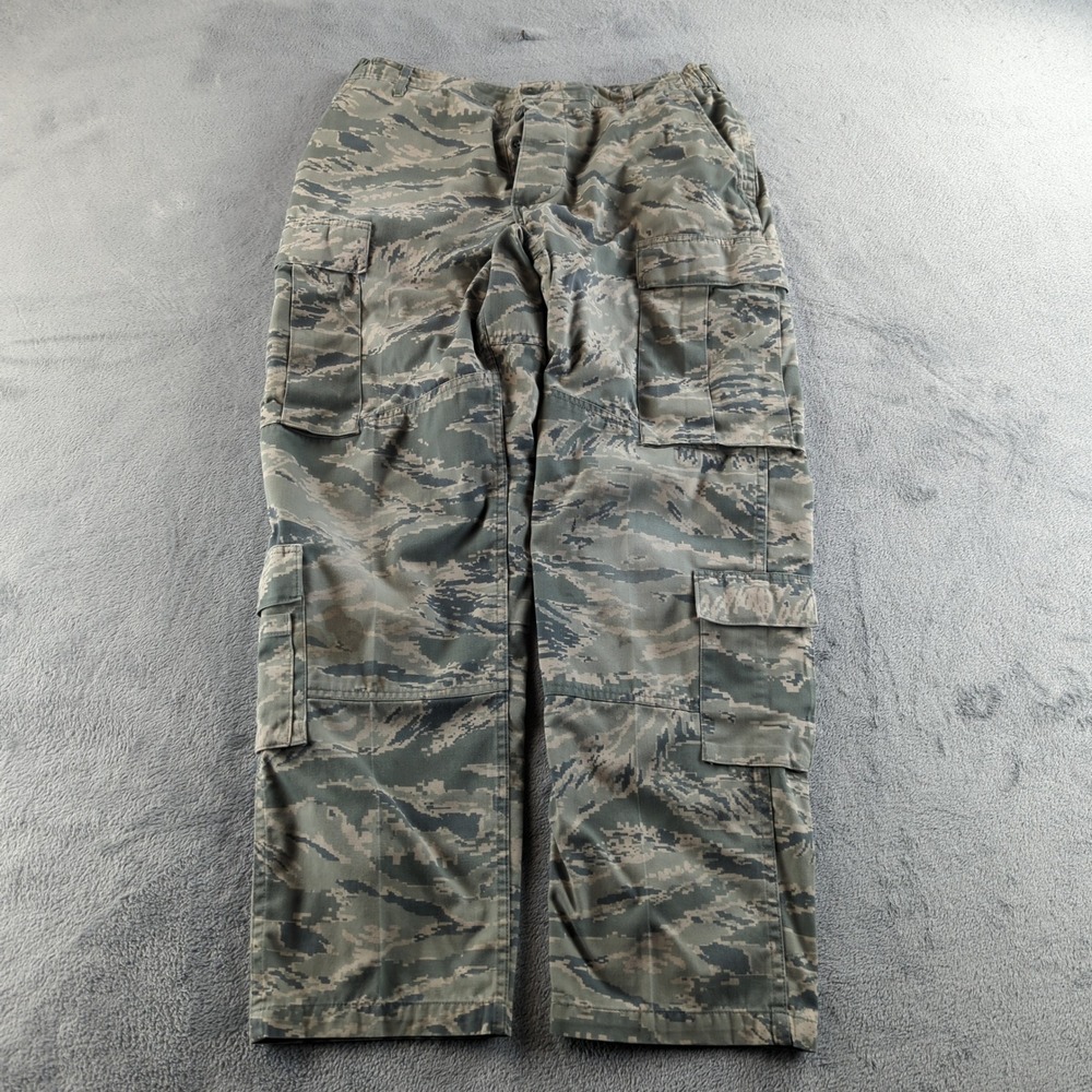 US Air Force ABU Pants Mens 34 Digital Tiger Stripe Camo Cargo Combat Denim